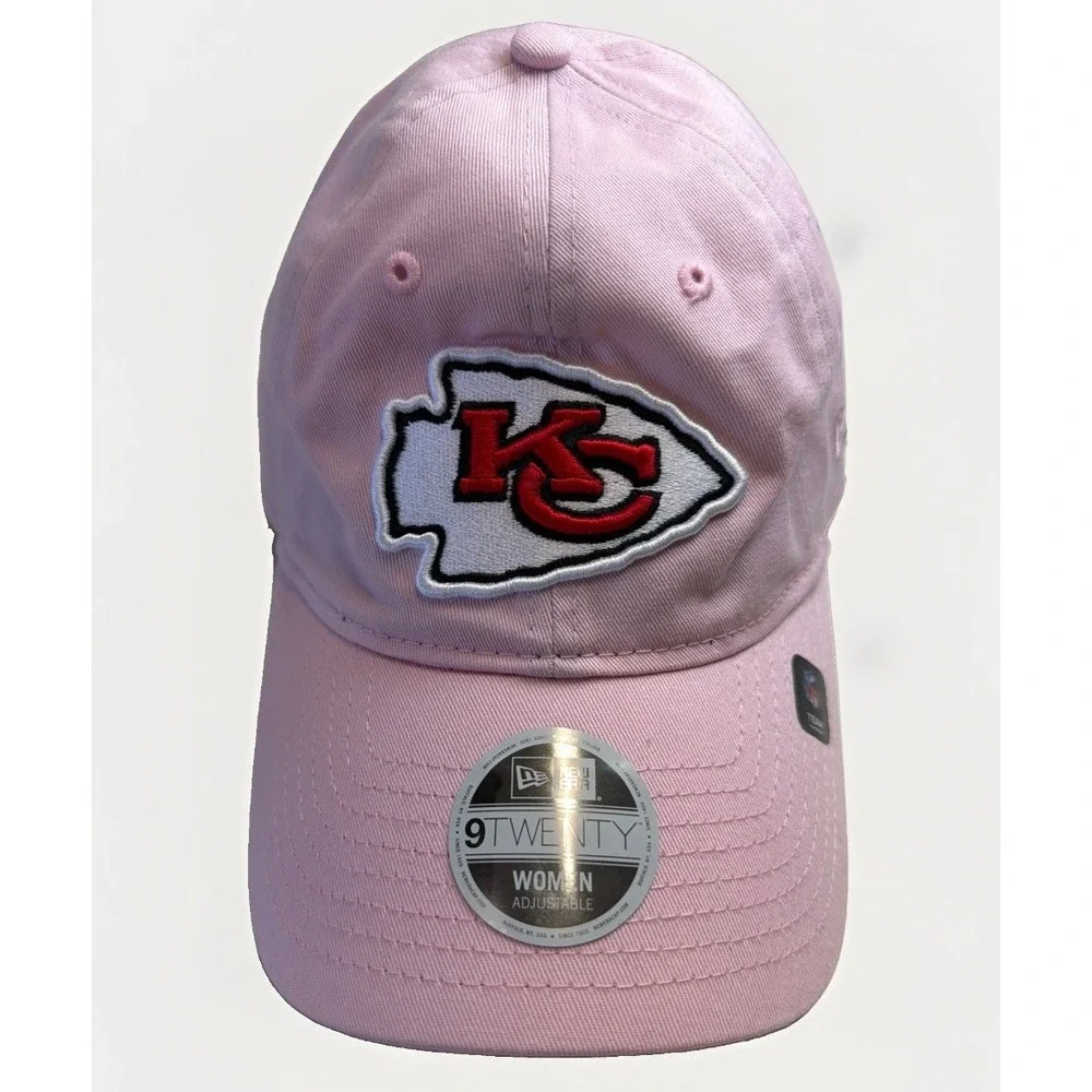 New Era Kansas City Chiefs NFL 9TWENTY Women's Adjustable Cap Hat Pink/White